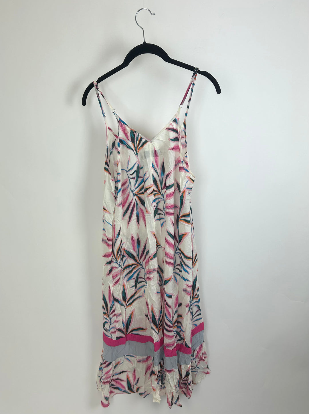 White Tropical Print Dress - Size 4/6