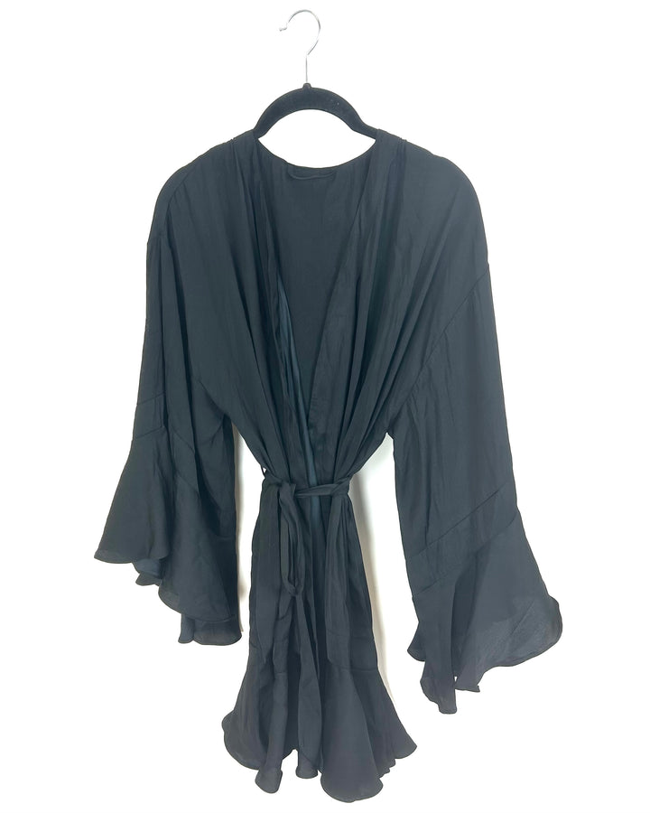 Black Flowy Robe - Size 2-4