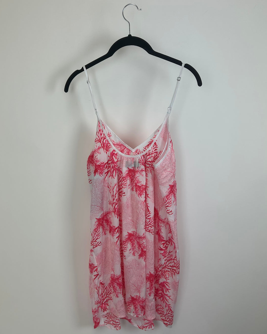 Pink Coral Reef-Print Nightgown - Small