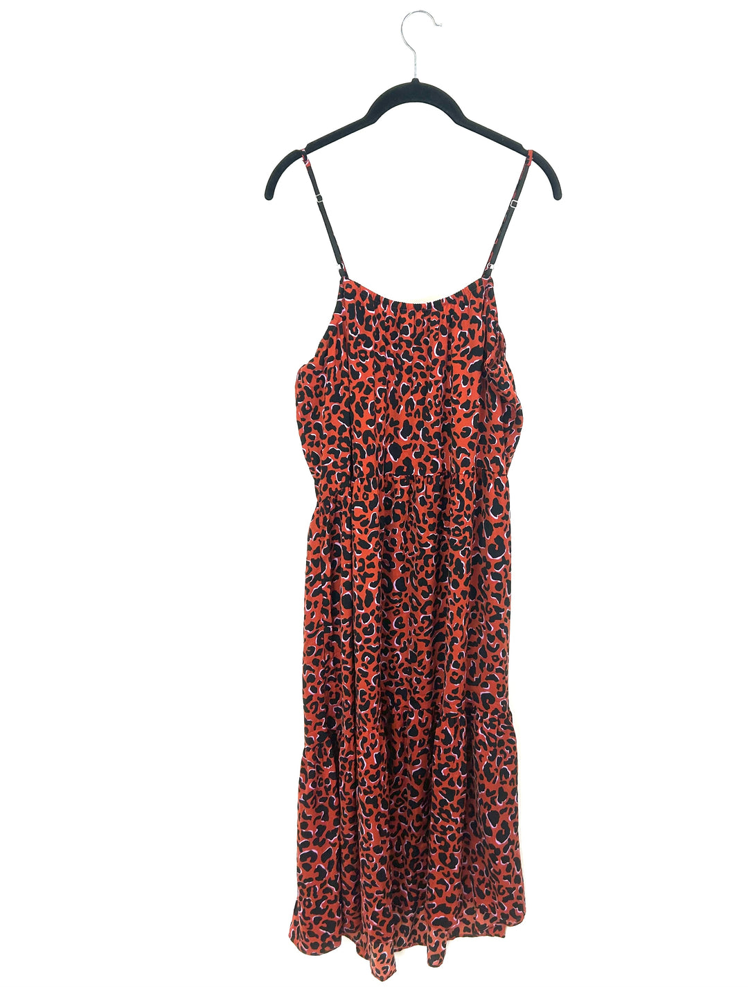 Burnt Orange Cheetah Lounge Dress - Size 8/10