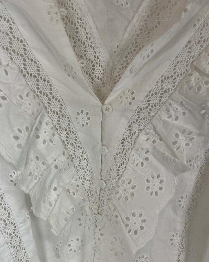 White Eyelet Top - Small