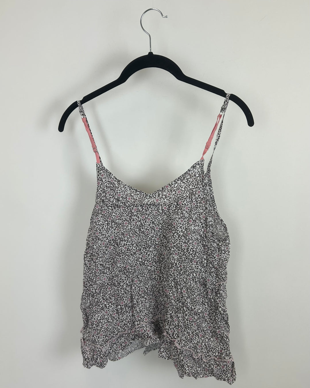 Brown And White Floral Tank Top - Size 2/4