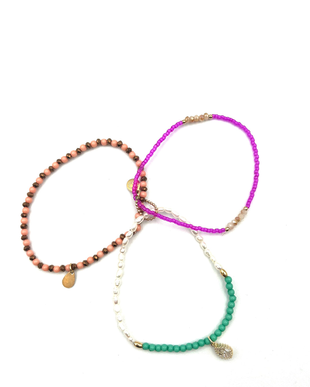 Pink and Blue Multicolor Bracelet Set