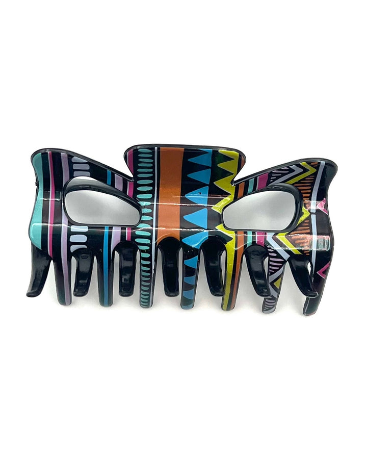 Multicolor Abstract Claw Clip