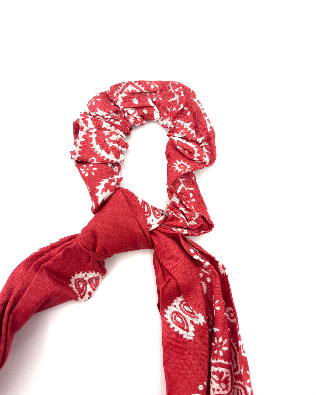 Red Bandana Print Scrunchie