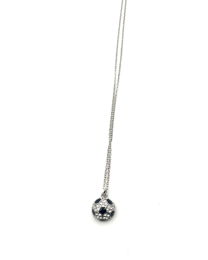 Silver Necklace with Soccer Ball