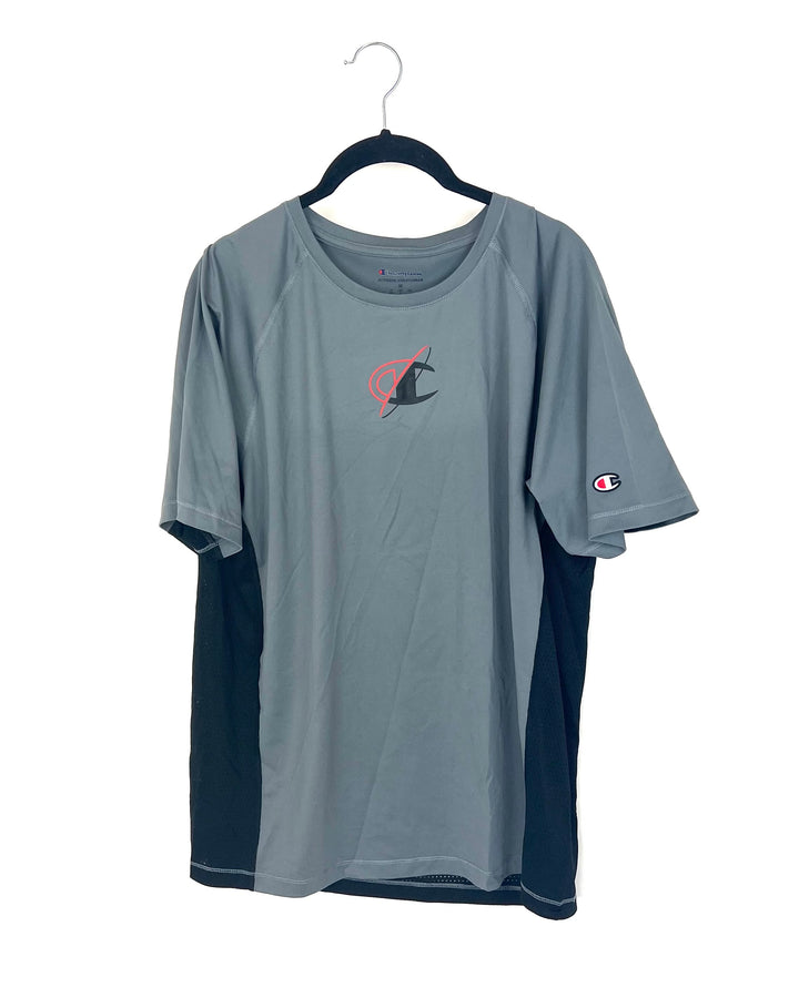 MENS Steel Gray Athletic Shirt - Medium