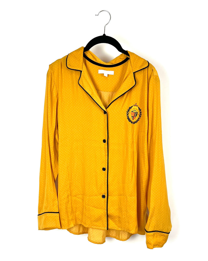 Yellow Logo Pajama Top - Small