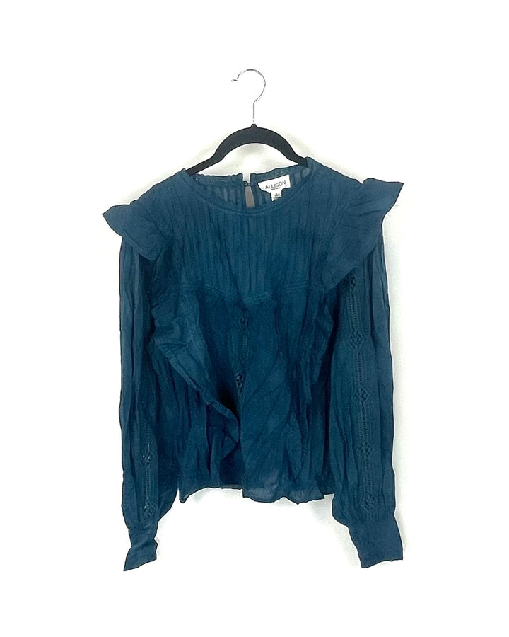 Allison New York Blue Blouse- Size Small