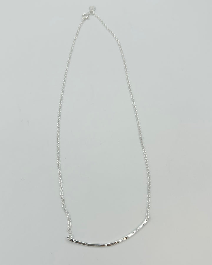 Silver Chain with Curved Bar