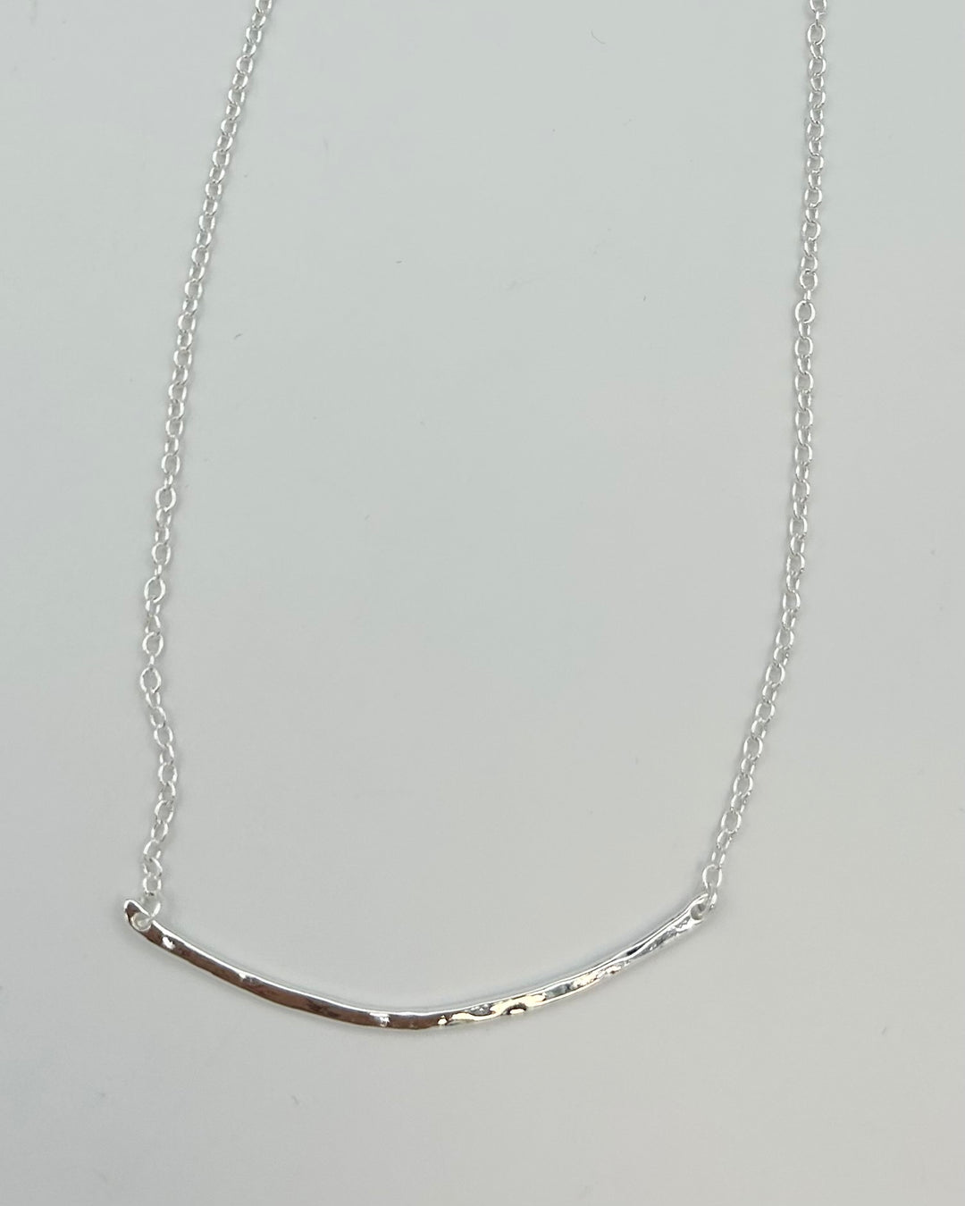 Silver Chain with Curved Bar