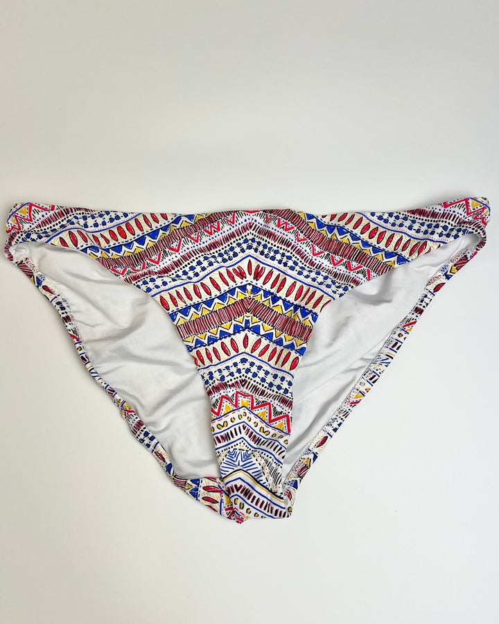 Red, Yellow, and Blue Abstract Swim Bottom - Extra Small