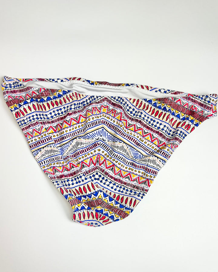 Red, Yellow, and Blue Abstract Swim Bottom - Extra Small