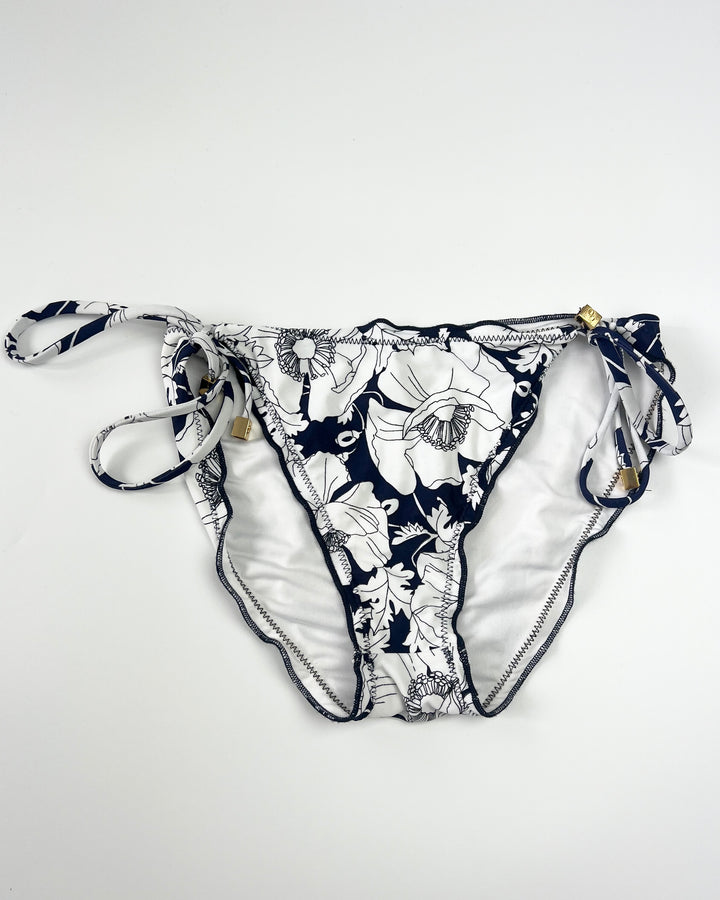 Navy Floral Swim Bottom - Extra Small