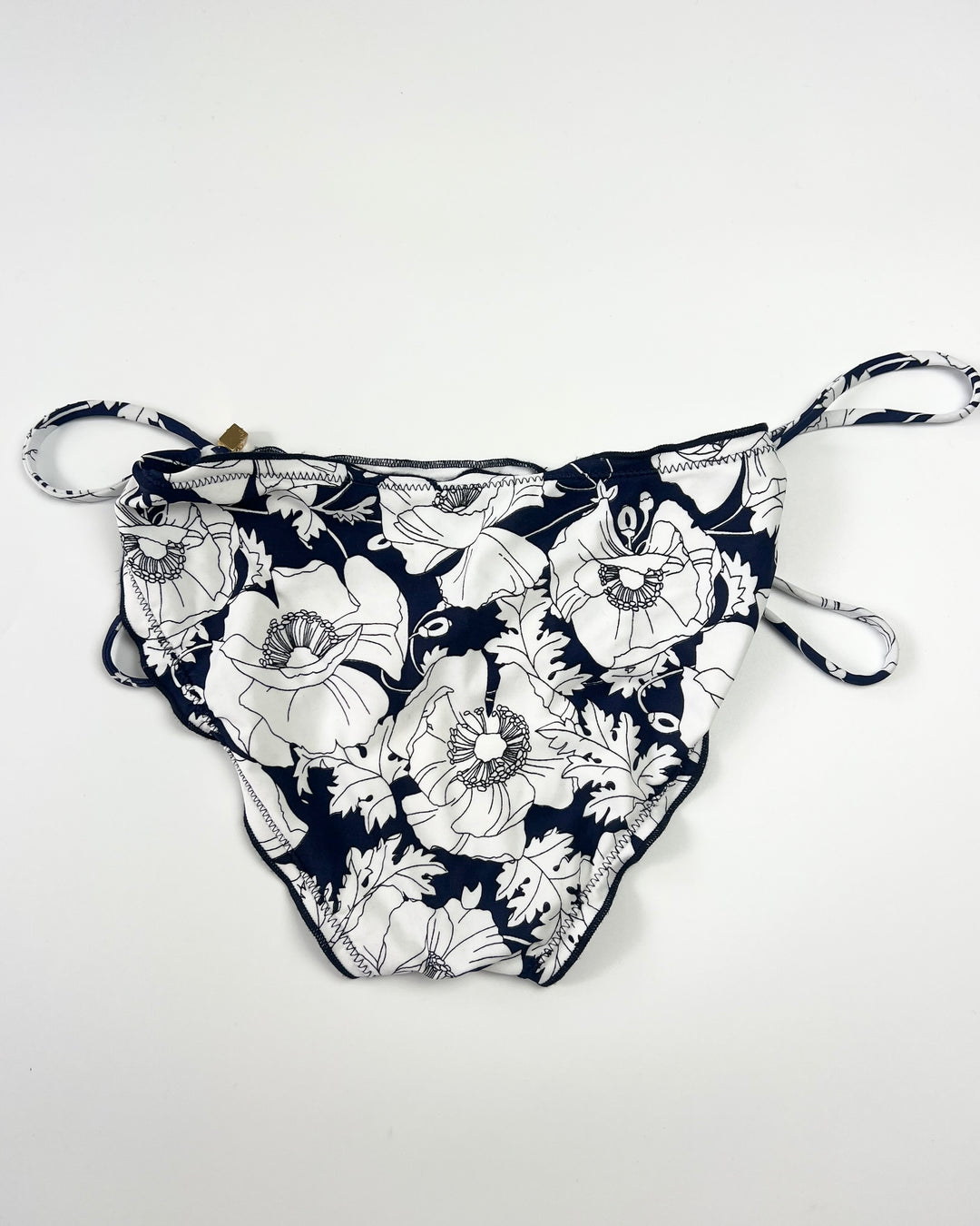 Navy Floral Swim Bottom - Extra Small