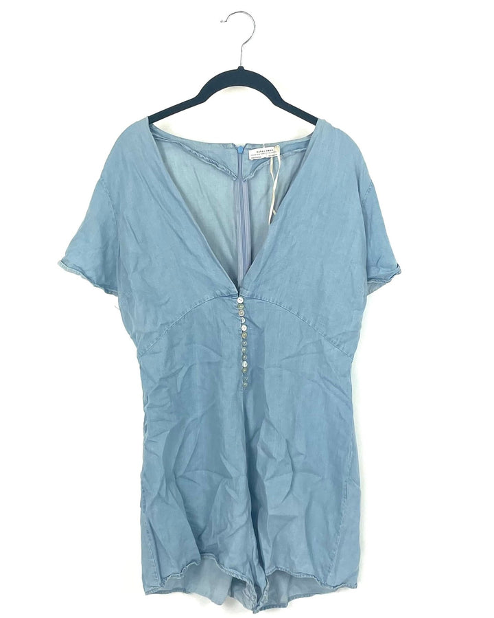 Zara Blue Romper - Medium