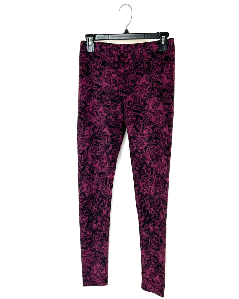 Magenta Paisley Leggings