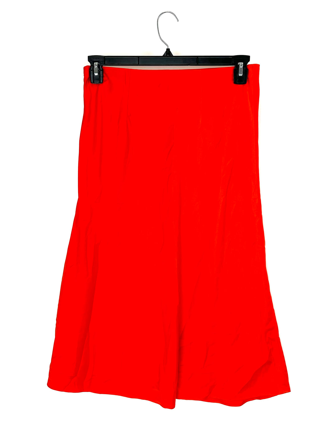 Bright Orange Midi Skirt - Small