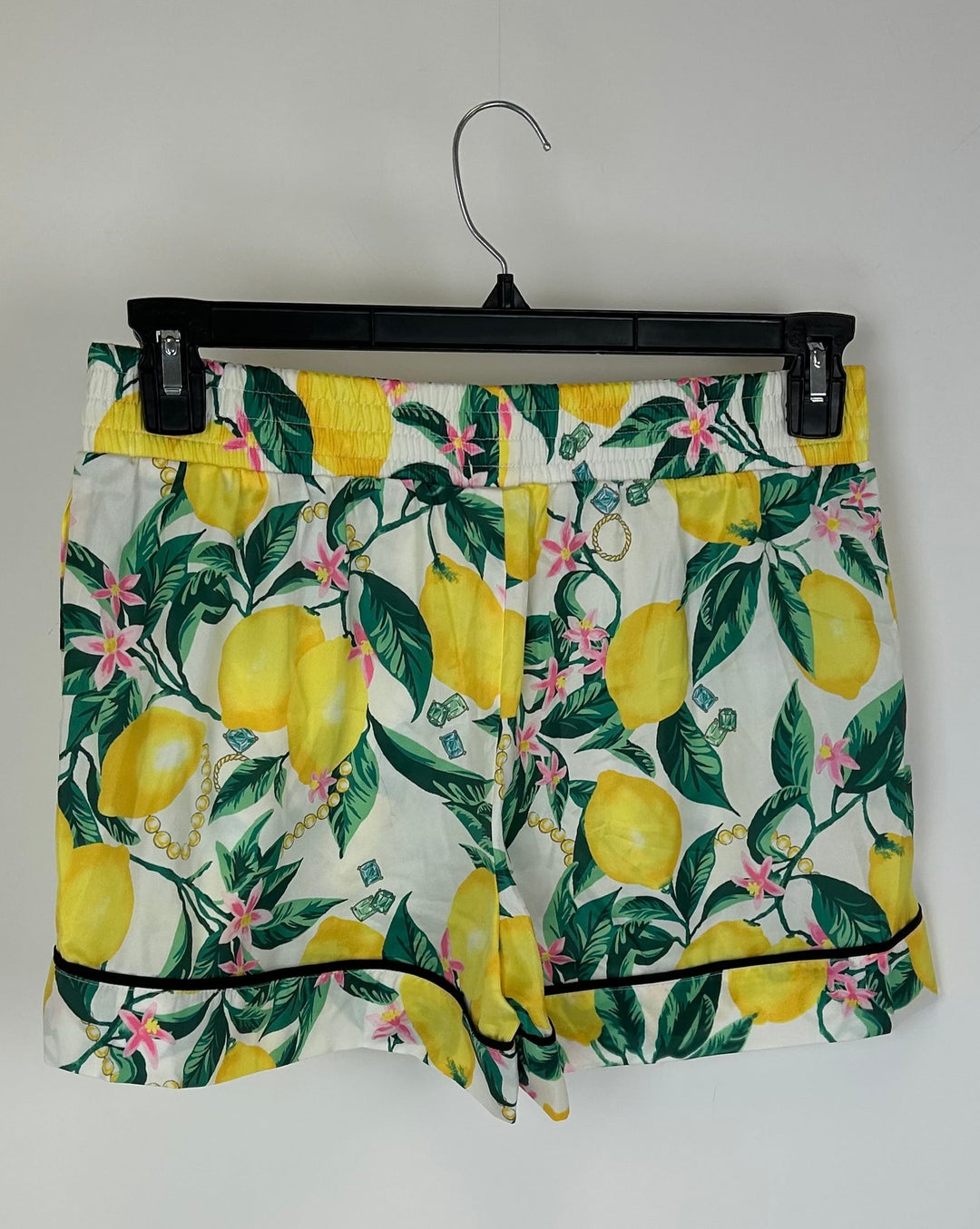 Lemon Print Pajama Bottoms - Small