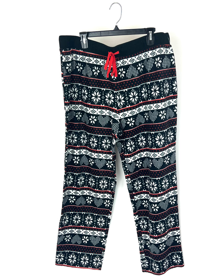 Winter Patterned Pajama Pants - 1X