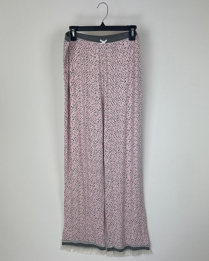 Light Pink Polka Dot Pajama Pants - 1X