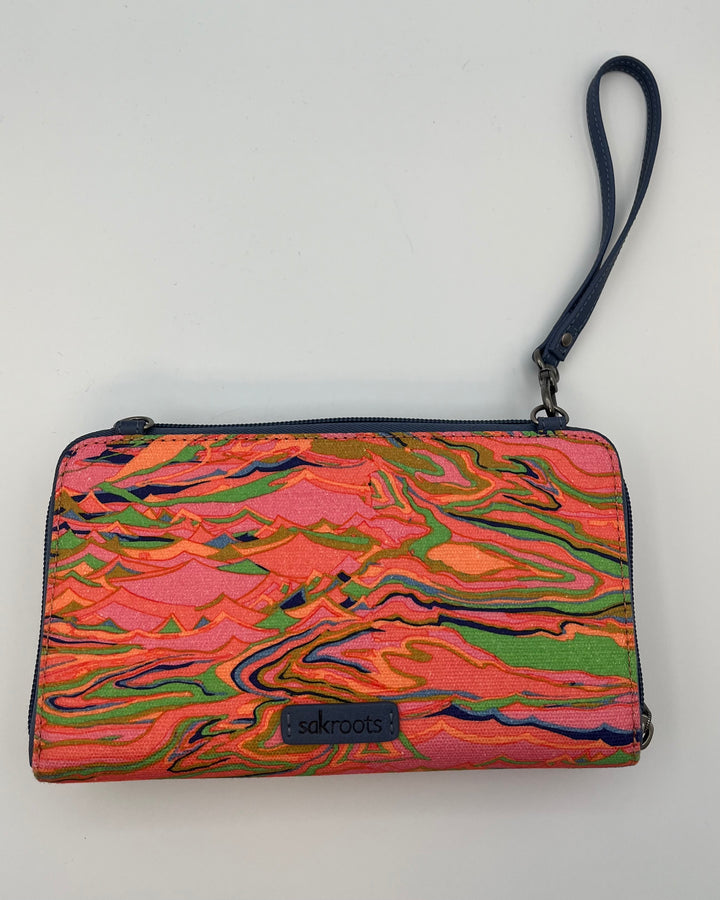 Bright Multicolor Dolphin Crossbody / Wristlet