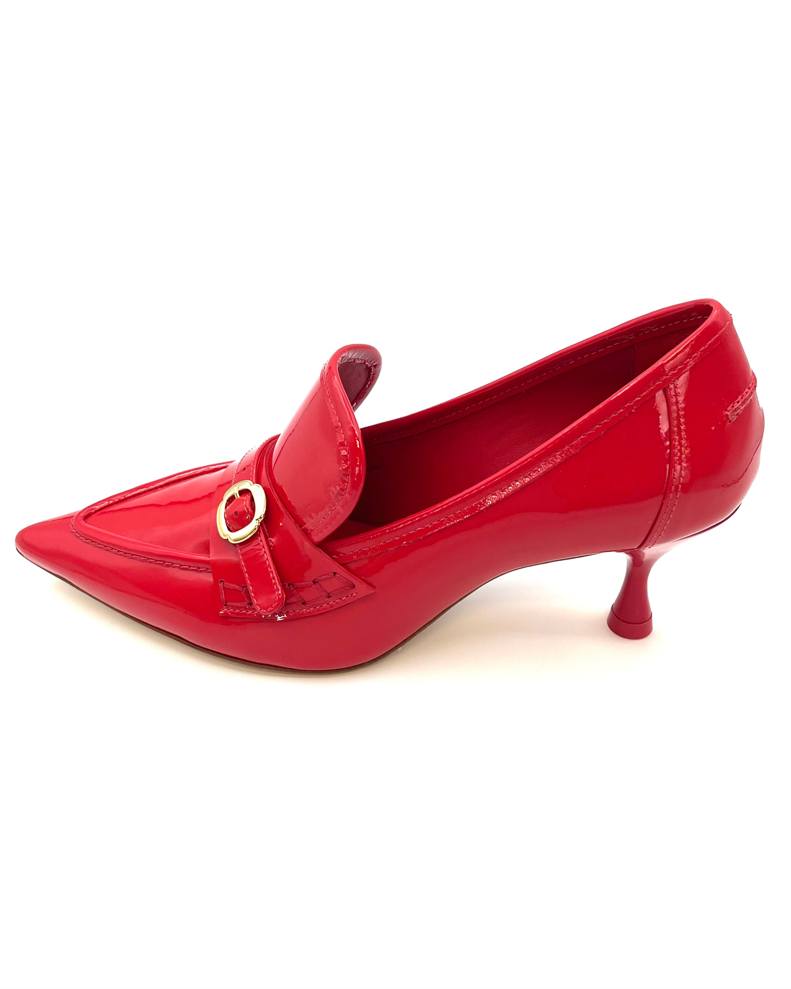 Red Patent Leather Oxford Heel Size 6.5