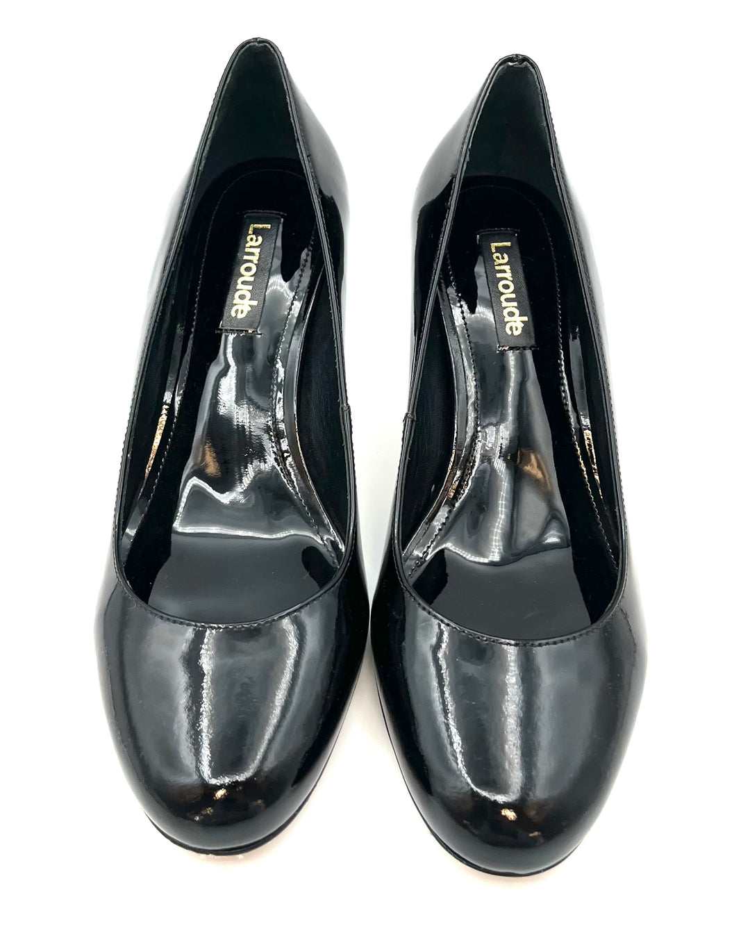 Black Patent Leather Kitten Heel - Size 6.5