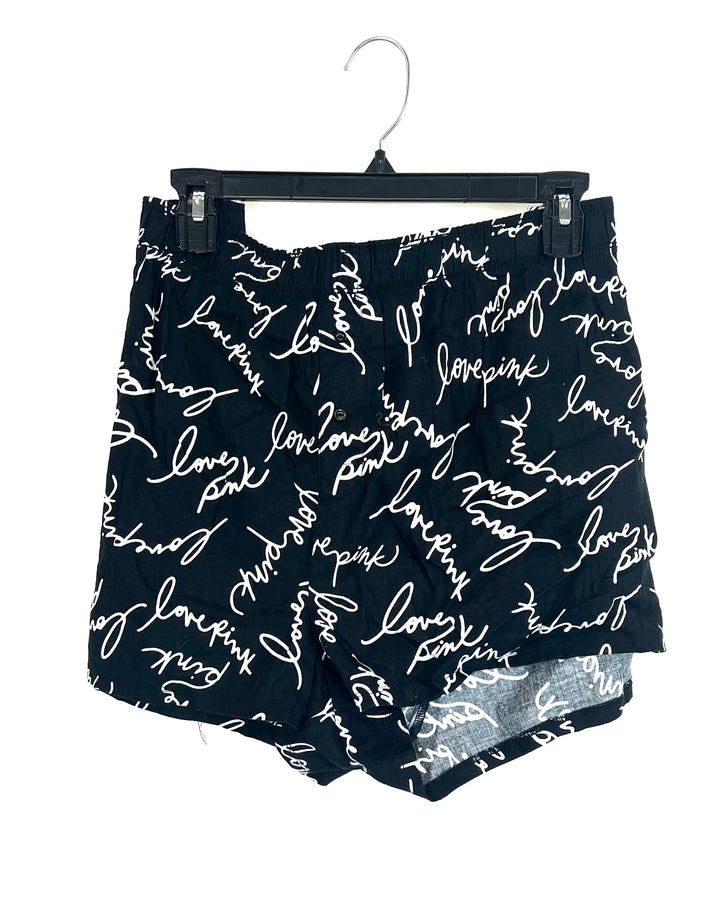 VS Pink Black Sleep Shorts - Extra Extra Large