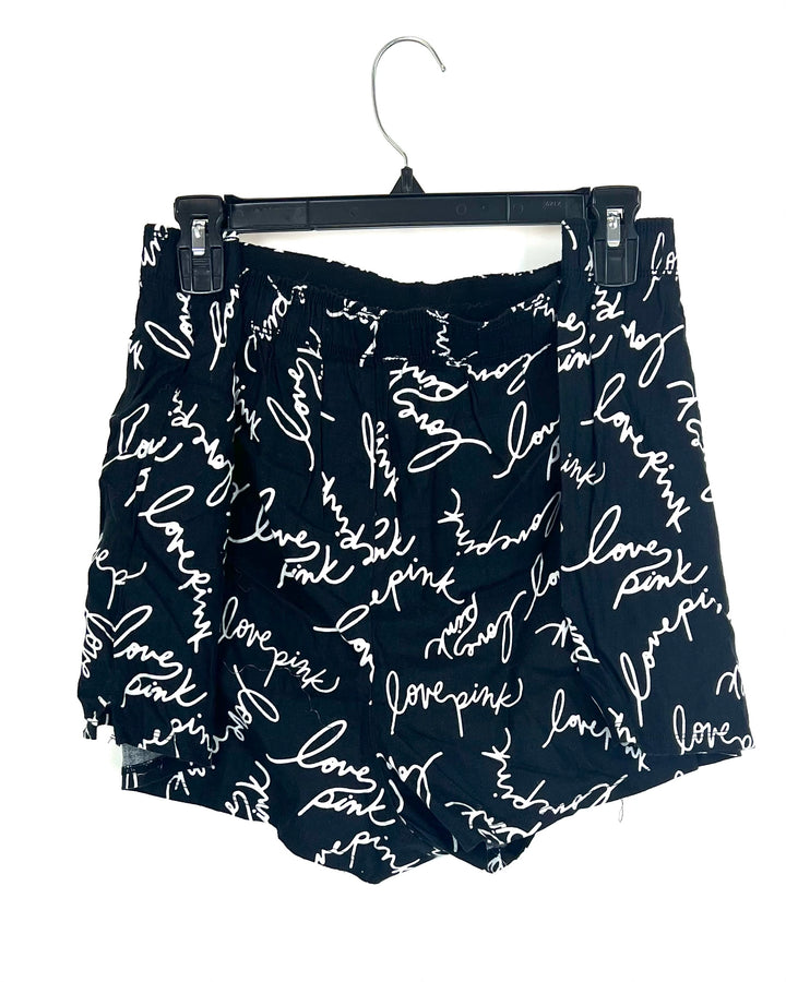 VS Pink Black Sleep Shorts - Extra Extra Large