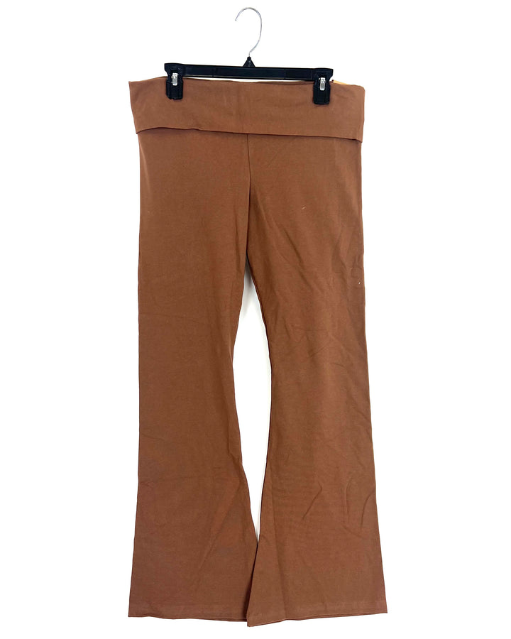 VS Pink Brown Flare Pants - Extra Large