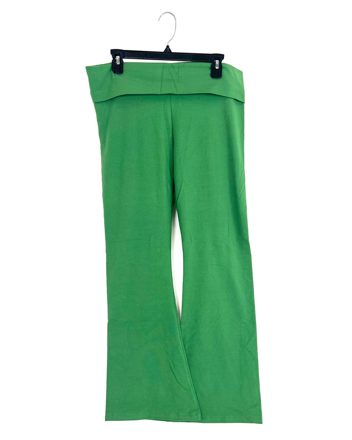 VS Pink Green Flare Pants - Extra Large