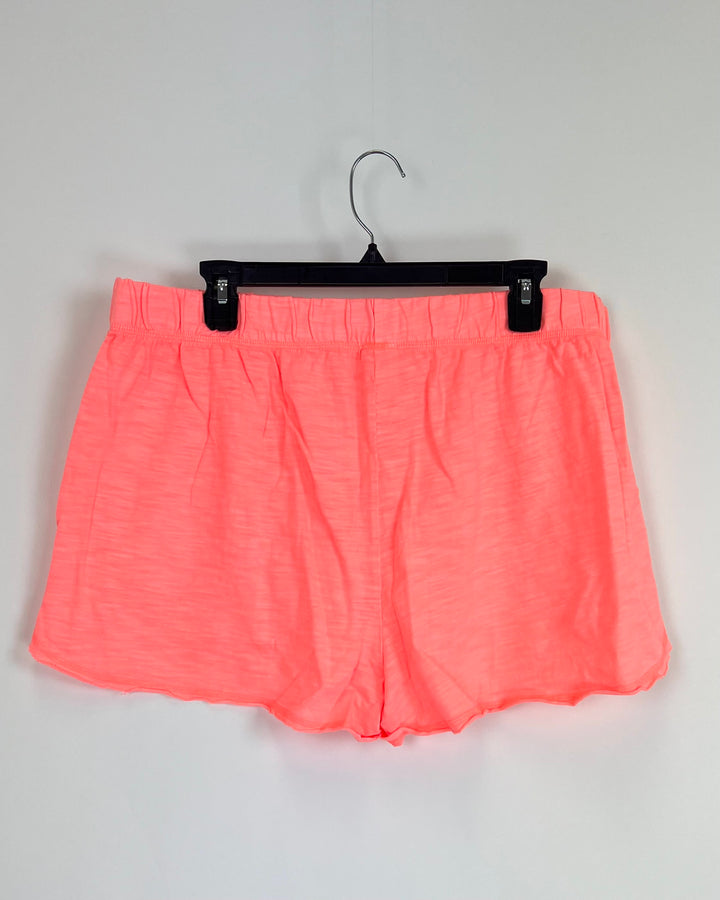 VS Pink Neon Coral Shorts - Extra Extra Large