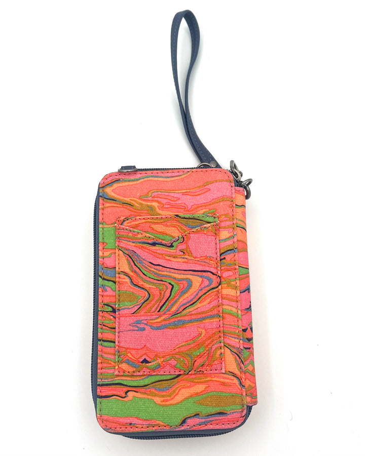 Bright Multicolor Seahorse Wristlet / Crossbody