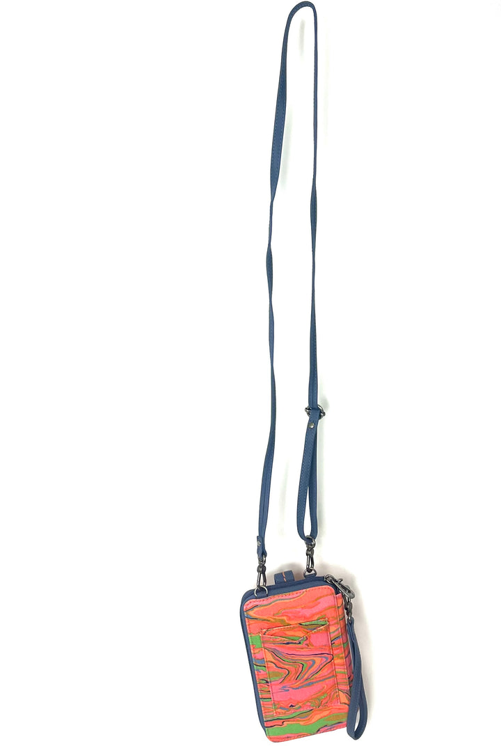 Bright Multicolor Seahorse Wristlet / Crossbody