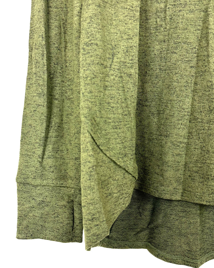 Olive Green Long Sleeve Crewneck Top - Small