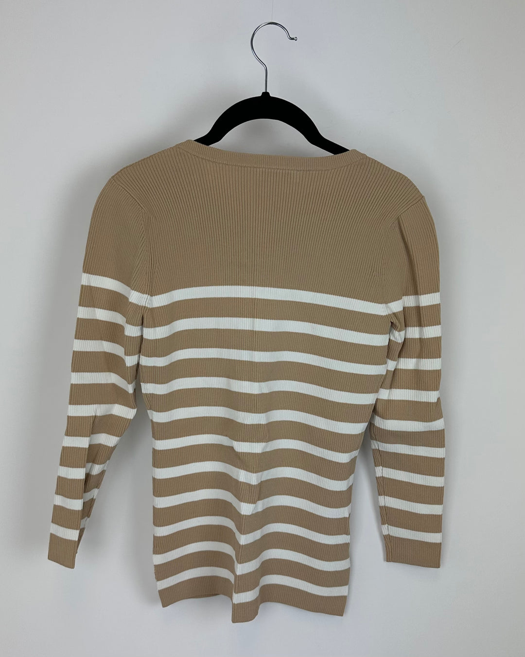 Tan And White Striped Top - Size 4