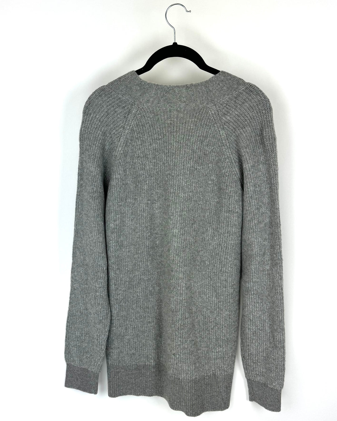 Gray V-neck Sweater - Size 6/8