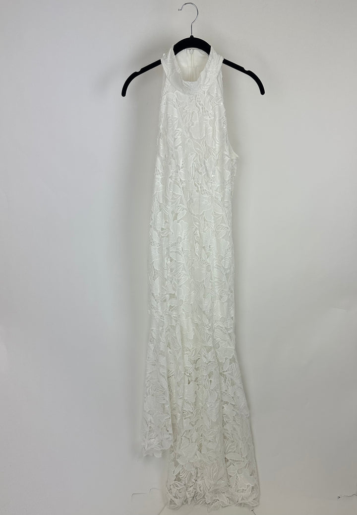 White Lace Maxi Dress - Size 4