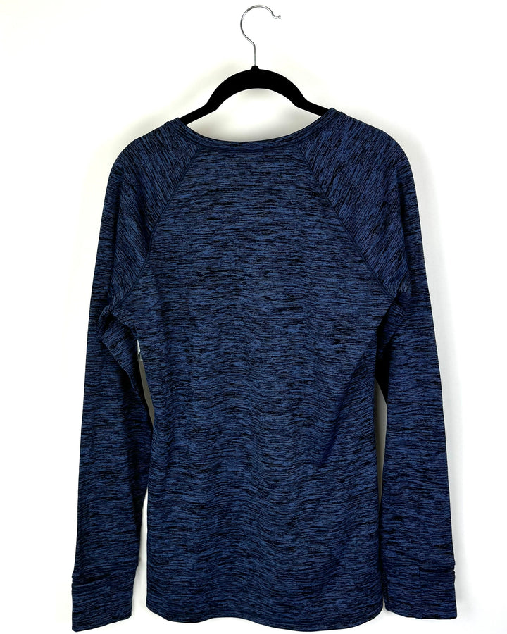 Black and Navy Long Sleeve Shirt - Size 6/8