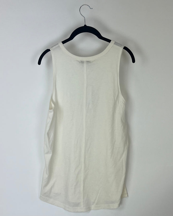 Cream Lightweight Tank Top - Size 2-4