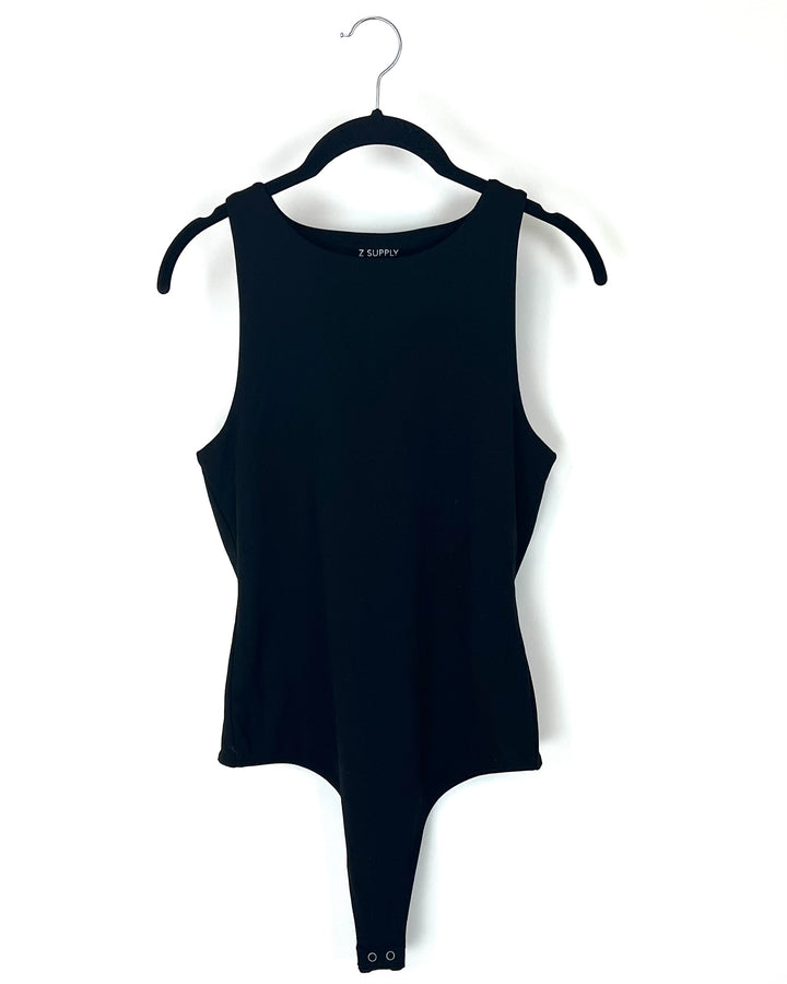 Black Crew Neck Bodysuit - Small