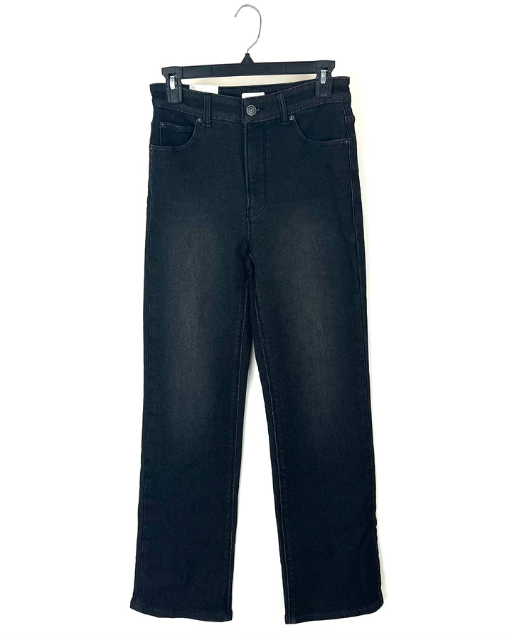 Black Straight Leg Jeans - Size 26