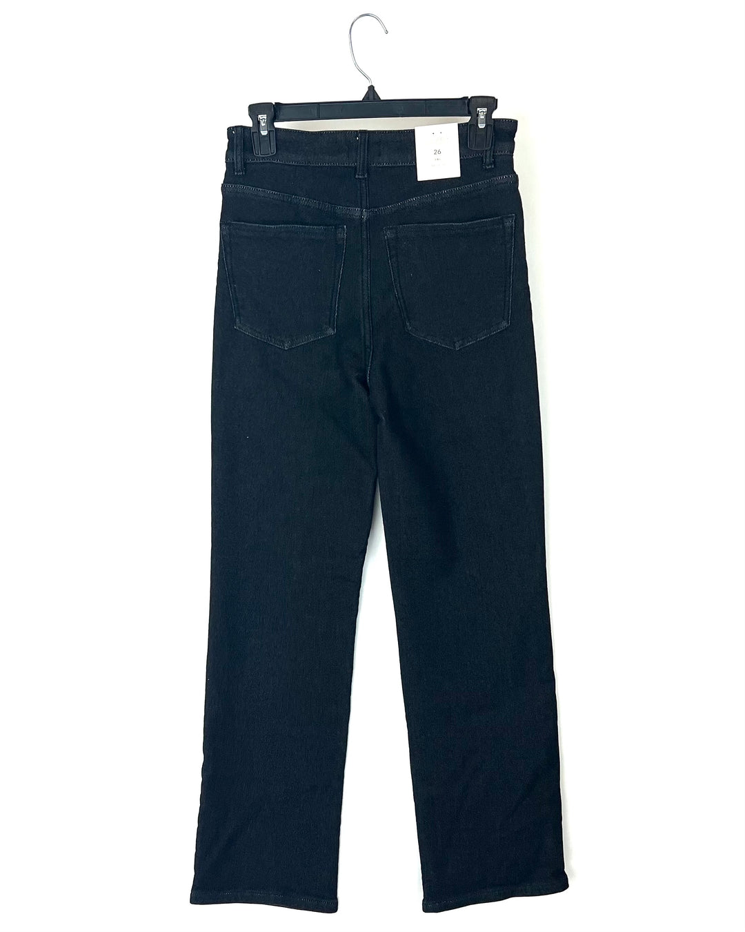 Black Straight Leg Jeans - Size 26