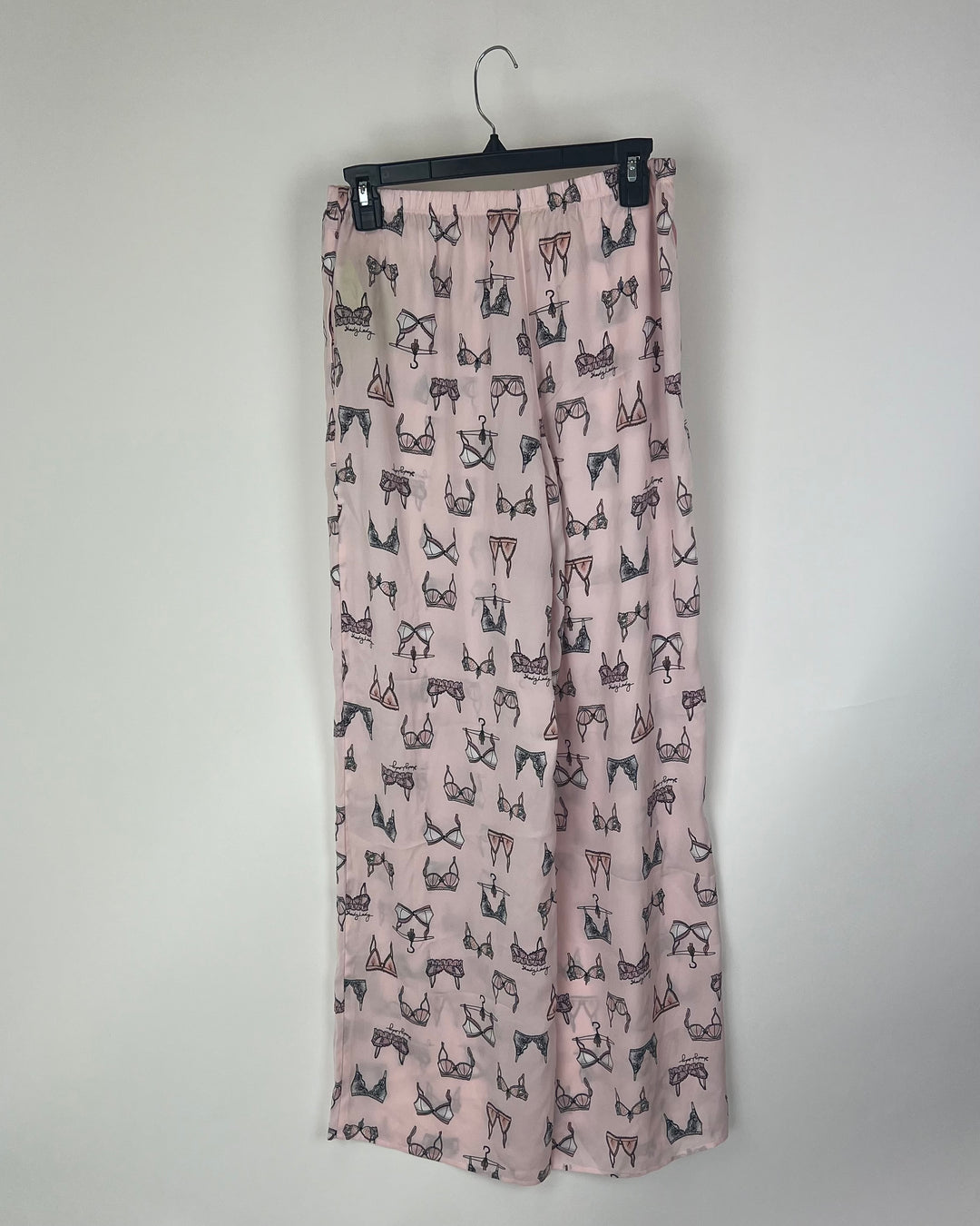 Light Pink Bra Print Sleep Pants - Size 2-4