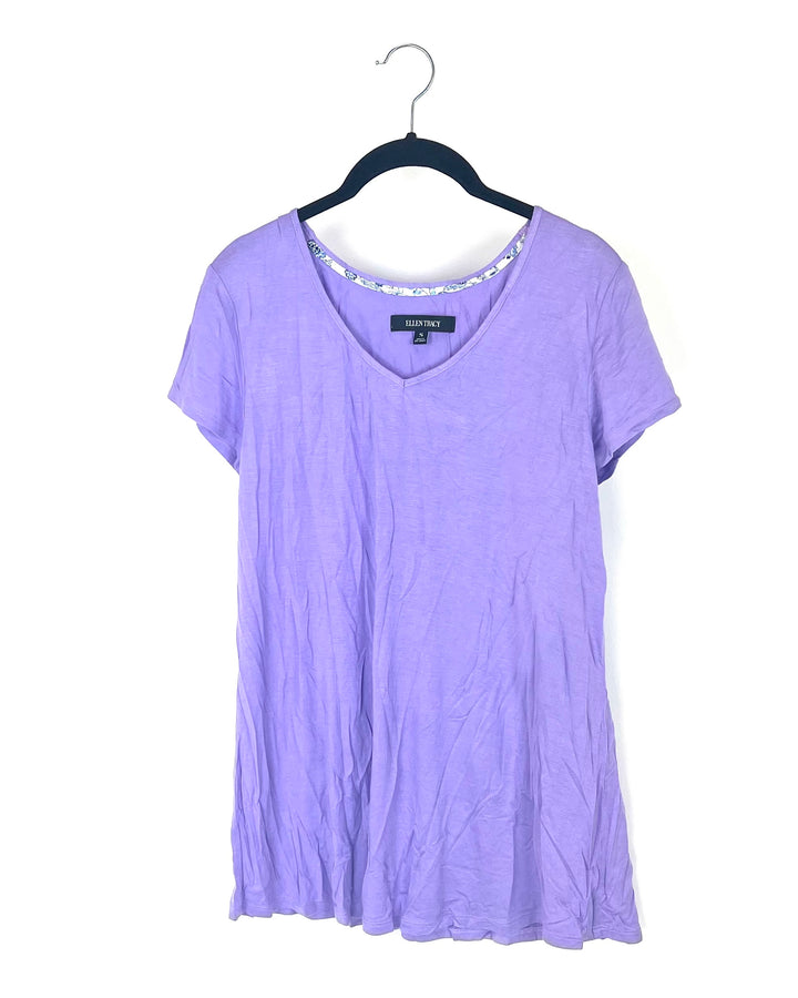 Lavender V-Neck Sleep T-Shirt - Size 4-6