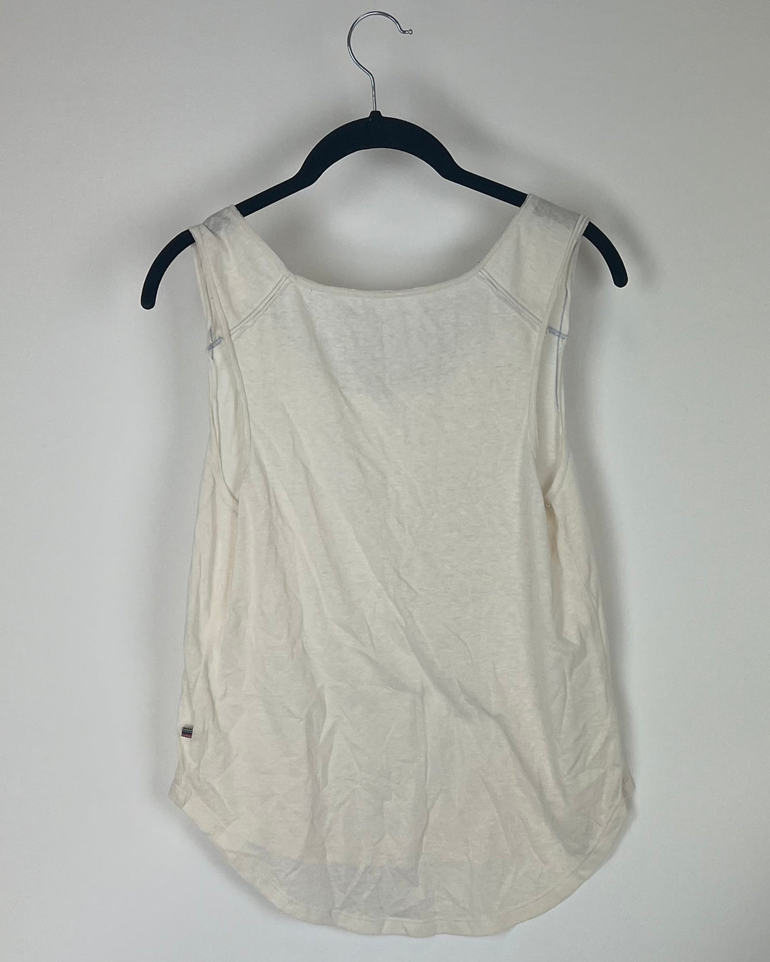 Slightly Sheer Cream Sleep Tank - Size 4-6