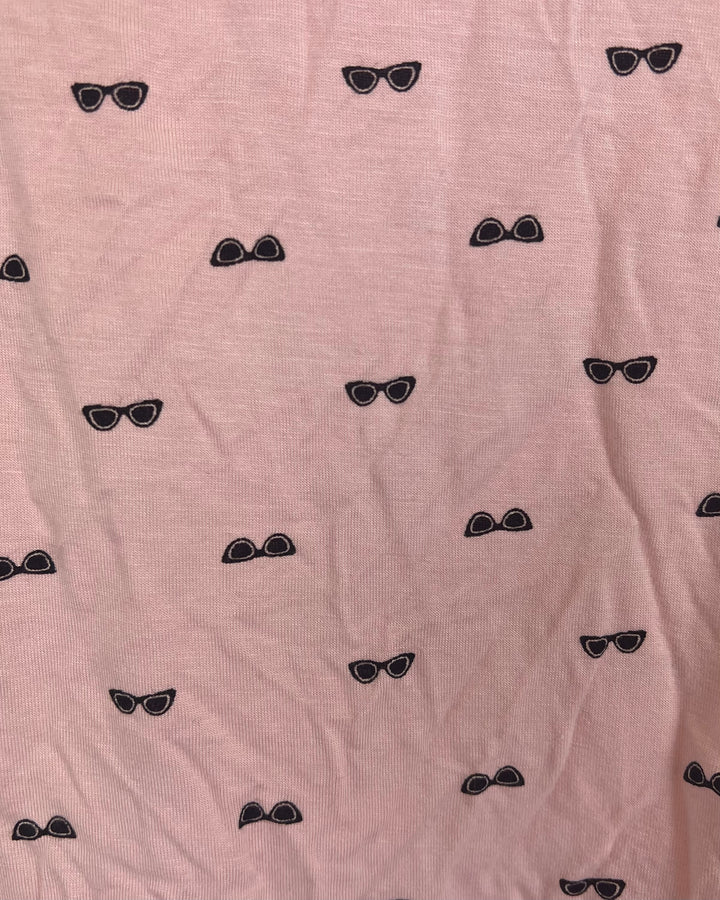 Light Pink Sunglass Print Sleep Tank - Size 4-6