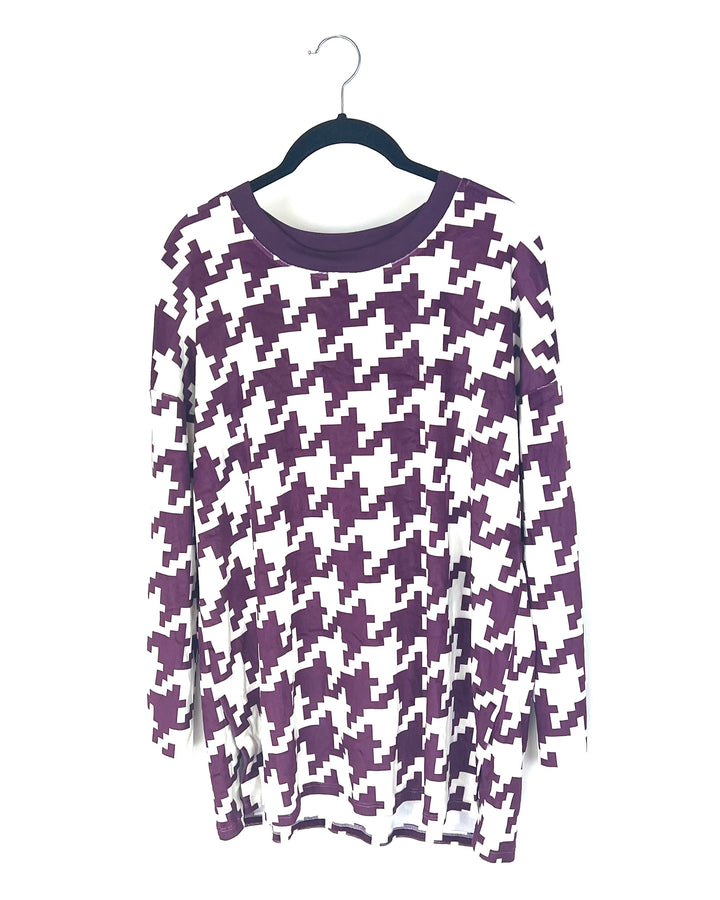 Fleece Geometric Top- Size 8/10