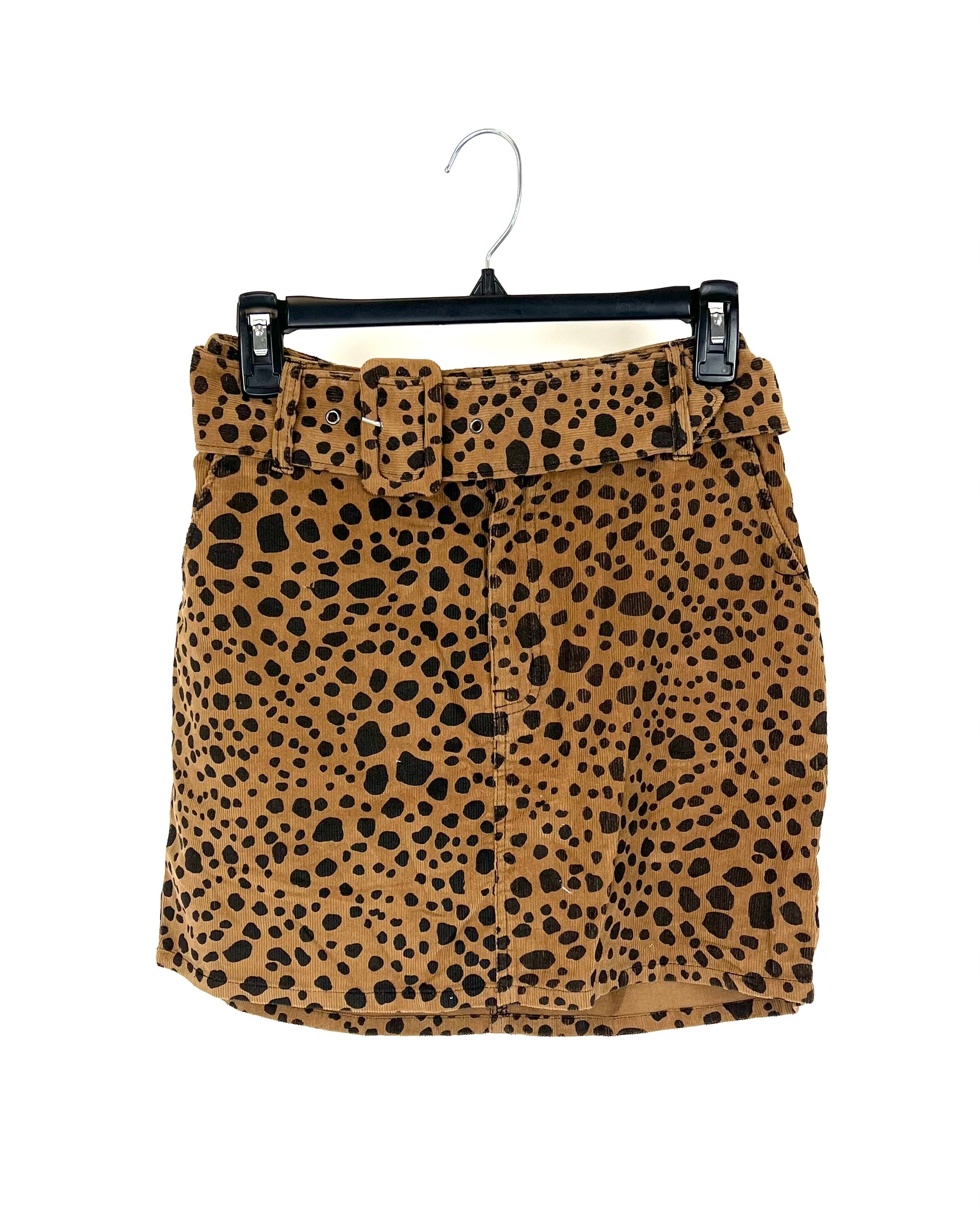 Leopard Print Mini Skirt Size 26